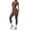 Coffee, variant on Telankuip 2 Piece Workout Sets for Women Solid Color Slim Fitted Breathable Athletic T-Shirt and High Waist Leggings Stretchy Comfy Seamless Yoga Running Gym Outfits 2026 White XL