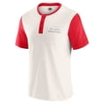 thumbnail image 2 of Men's Darius Rucker Collection by Fanatics Cream/Scarlet Ohio State Buckeyes Henley Color Block Slub T-Shirt, 2 of 6