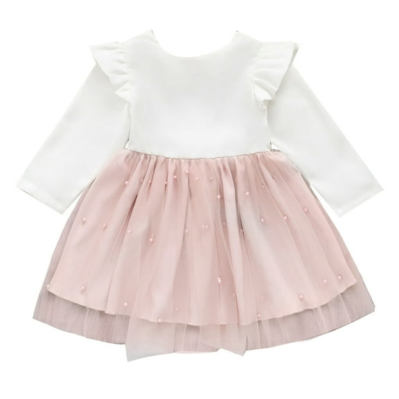 oddler Baby Girl Clothes Ruffle Sleeveless Princess Dress Bowknot Tutu Dress Pageant Dress Wedding Party Dress