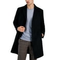 thumbnail image 3 of Kenneth Cole Mens Classic Fit Overcoat Coat 48L Black Solid, 3 of 3