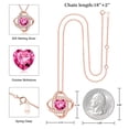 thumbnail image 6 of Love Knot Birthstone Necklace for Women, 925 Sterling Silver Love Knot Heart Birthstone Necklace Jewelry Natural or Created Gemstone Valentines Day Birthday Gifts for Her Mom Wife Girlfriend,, 6 of 6