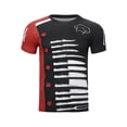 thumbnail image 1 of Oyolan T-Shirt Homme Chef Imprimé Contraste Couleur Restaurant Cuisine Costume Col Rond Manches Courtes Rouge&Noir 3TG, 1 of 8