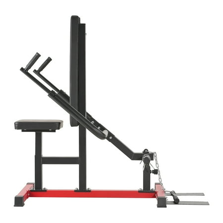 KFFKFF Stationary Dip Device, Arm Curl and Press Down Equipment with Cable Bar, Modifiable Seat and Back Support, Workout Apparatus for Pectoral Exercise, Upper Body Strength Training