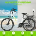 thumbnail image 6 of Elifine 26" Electric Bike for Adults, 350W Electric Cruiser Bike with Rear Rack, 48V 10.4Ah Battery City Ebike, E Bicycle for Women with 5 Riding Modes, 7-Speed and Suspension Front Fork, UL2849, 6 of 9