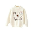 thumbnail image 1 of Chandail Tricoté à Col Rond pour Filles Vêtements d'Hiver Épais et Chauds, 1 of 8