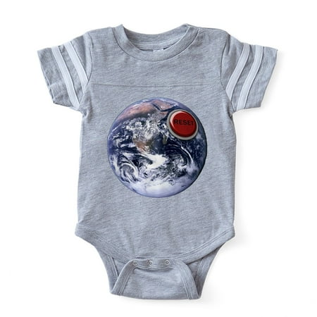 CafePress - EARTH RESET - Cute Infant Baby Football Bodysuit