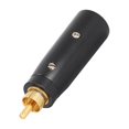 thumbnail image 3 of Adaptador RCA a XLR Adaptador RCA macho a XLR macho de aleación de zinc chapado en oro para micrófono mezclador de guitarra, 3 of 14