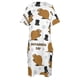 thumbnail image 4 of Vestido largo holgado con bolsillos para mujer ropa de fiesta estilo coreano patrón del Día de la Marmota, 4 of 6