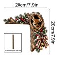 thumbnail image 3 of Velmasee Door Frame Corner Decor, Christmas Woodland Animal Tree Hollow Door Toppers, Wooden Festive Design No-Drill Mount, Holiday Ornament for Xmas Home Door Frame Wall Party Decor, 3 of 7