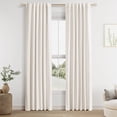thumbnail image 1 of Cortinas opacas de lino Guken Ivory de 107 x 213 cm para sala de estar, 1 of 7