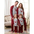 thumbnail image 3 of CARETOO Family Pajamas Matching Sets Merry Christmas Plaid Xmas Deer Print Men Women Party Sleepwear, 3 of 14
