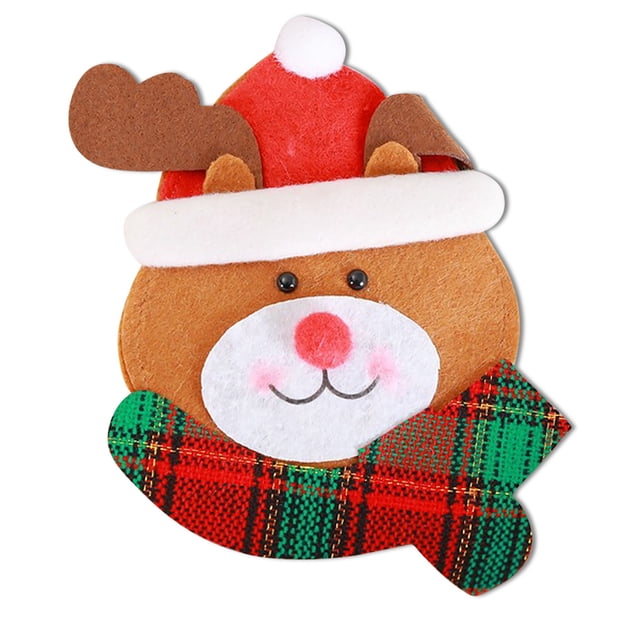 Bearachild Mini soporte decorativo para vajilla de Navidad, tenedor, cuchara, cubierta, bolsa de cocina, sombrero de caramelo, calcetín, artística, Kits de decoración para fiestas No.03 Bearachild HA010002-03