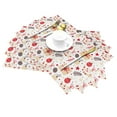 thumbnail image 2 of XMXT 6 Pcs Woven Placemats, Christmas Ball Gift Pattern Stain Resistant Anti-Skid Placemat for Kitchen Table, 12 x 18 inches, 2 of 6