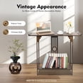 10 x 40 inch Walnut Bamboo Console Sofa Table, Japanese Style Entryway ...