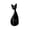Black, variant on Ceramic Cat Figurine Modern Minimalist Animal Sculpture Decorative Ornament for Home Office Living Room Shelf Desk Display