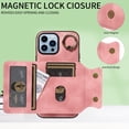 thumbnail image 3 of Case for iPhone 13 Pro Max, PU Leather 3 Card Slots with Finger Ring Holder Shockproof Phone Case, 3 of 15