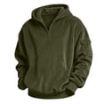 thumbnail image 5 of Edvintorg Boys Hoodies Size 10 12 Long Sleeve Corduroy Hooded Sweatshirt Solis Color Quarter Zip Pullover Top Kids Clothes Boys, 5 of 9