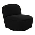 thumbnail image 7 of BELLEZE Modern Upholstered Swivel Accent Chair with Hidden Storage, 360° Rotating Chair, Easy Assembly Compact Chair for Living Room, Bedroom, Office, Space-Saving Design - Black, 7 of 7