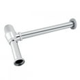 thumbnail image 3 of Tubo de lavabo de aleación de zinc cromado, sifón redondo para desagüe de baño y cocina., 3 of 10