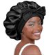 thumbnail image 1 of SQCLV Satin Bonnet Silk Bonnet for Sleeping Double Layer Satin Lined Hair Bonnet with Tie Band Bonnets for Women Natural Curly Hair, 1 of 5