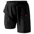 thumbnail image 4 of Mens Swim Trunks with Compresssion Liner 2026 Summer Casual Elastic Waist Board Shorts with Pockets Swim Shorts Beachwear, 4 of 5
