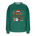 thumbnail image 4 of Yangnuo Womens Trendy Casual Christmas Theme Crew Neck Sweatshirts 2025 Ladies' Fashionable Loose Casual Letter Printed Long Sleeved Round Neck Sweatshirt Top, 4 of 5