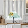 thumbnail image 3 of Blue Striped Kitchen Window Curtains, Swag Curtains Valance for Bedroom Living Room Bathroom, Modern Stripes Farmhouse Rod Pocket Window Treatment Curtain Block Drapes 2 Panels 36"x63", 3 of 6