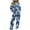 Blue Snow Argyle, variant on Blue Snow Argyle Women's 2 Piece Outfits Autumn Full Zip Hooded Relaxed Wide Leg Pants Winter Cozy Loungewear Casual Walking Athletic Jogger Sets with Pockets, XS