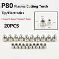 thumbnail image 2 of Gamvdout Plasma Cutting Consumables, For P80 Plasma Torch Nozzle, CuCrZr Nozzle Shield, Cutting Torch Consumables, For Non-Touch Pilot Plasma Cutter Machine, 2 of 5