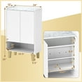 thumbnail image 3 of Gymax Shoe Storage Cabinet Freestanding Shoe Organizer w/ Anti-tipping Kit Open Shelf, 3 of 9