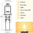 thumbnail image 2 of G4 Bulb, 14 Pack Halogen Light Bulbs 12V G4 20W Dimmable, 2 Pin G4 Halogen Bulb Replacement for Under Cabinet Puck Light, Chandeliers, 3000Hrs Long Lifetime, CRI100 & 2800K Warm White G4 Lamps, 2 of 8