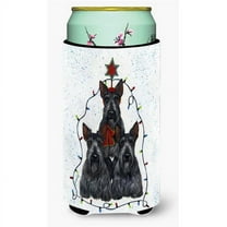 Carolines Treasures Scottie Christmas Family Tree Tall Boy Hugger Tall Boy multicolor