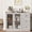Grey, variant on Bingirl Grey 43 - Inch Coffee Bar Cabinet with Glass Doors and 3 Drawers: Sideboard Buffet Cabinet with Adjustable Shelves for Kitchen and Dining Room