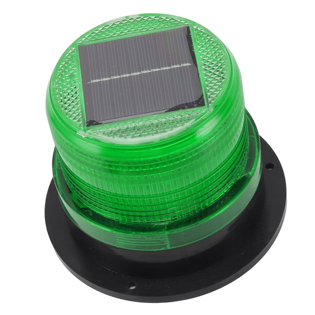 Solar Caution Light, 8 LED Solar Beacon Light Screw Mount Dusk To Dawn Sensor for Factory Red,Yellow,Blue,Green,White,Red Blue