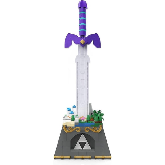 388 Pieces The Master Sword and Micro Hyrule Castle Building Kit, Unique BOTW Decorate and Breath of The Wild Toys Gifts for Boys, Girls and Collect G