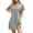 Gray, variant on Busydd Womens Summer Dress V Neck Short Sleeve Spring Dresses Solid Color Comfy Casual Dress Trendy Mini T Shirt Dress Sundresses