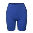 thumbnail image 2 of TheLovely Womens & Plus Basic Solid Cotton Mid Thigh High Rise Biker Bermuda Shorts, 2 of 5