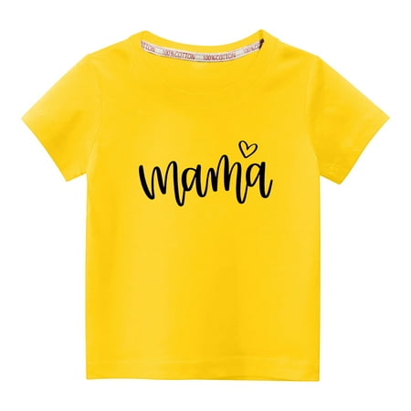 

KBKYBUYZ Baby Girl Summer Outfits Toddler Kids Boys Girls Cotton T-shirt Fashion Cute Round Neck Print Tee Short Sleeve Top On Sale