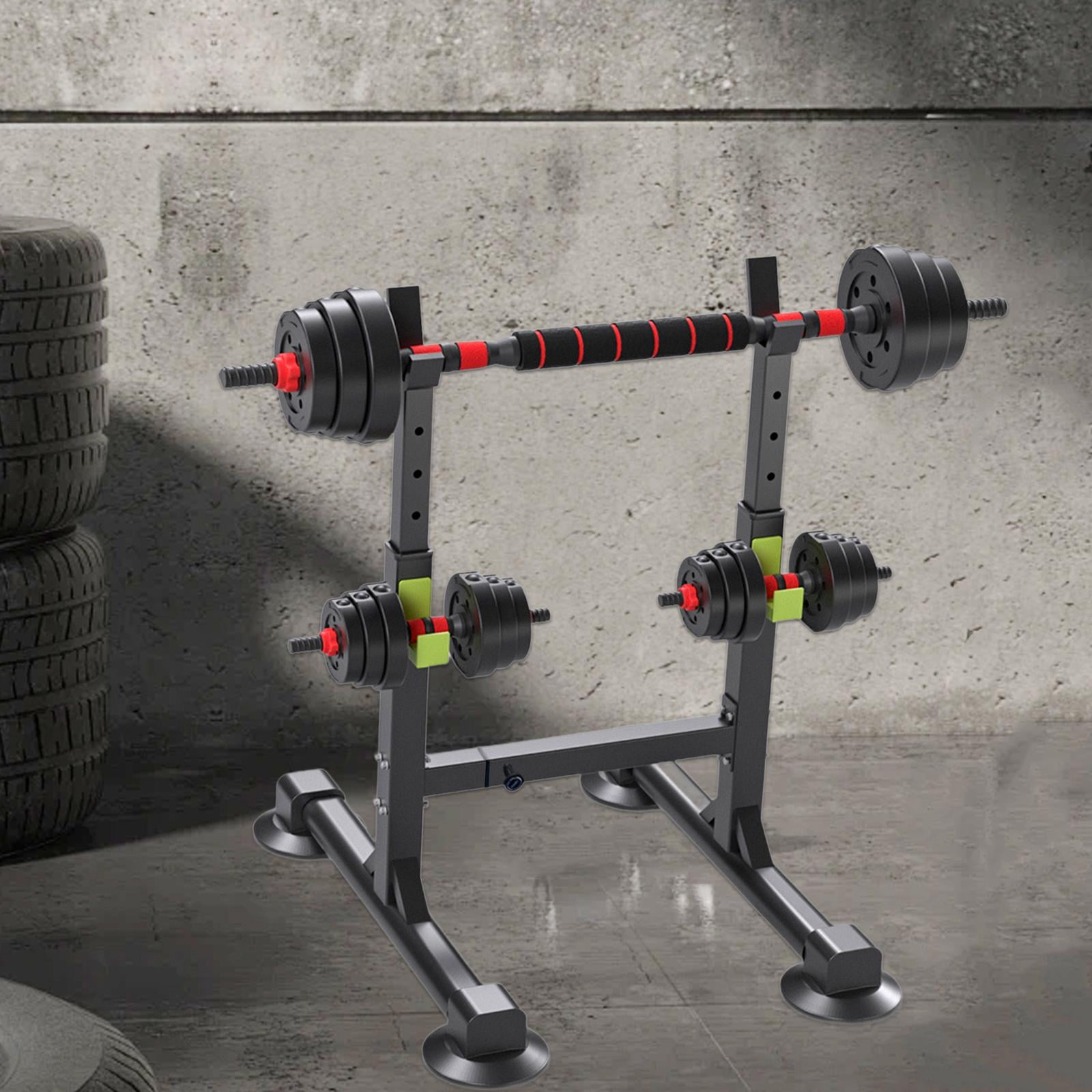 DYNWAVECA Squat Rack Bench Press Rack Stand Barbell Rack Sturdy Professional Adult Multifunction Storage Rack Dumbbell Rack for Workout Walmart
