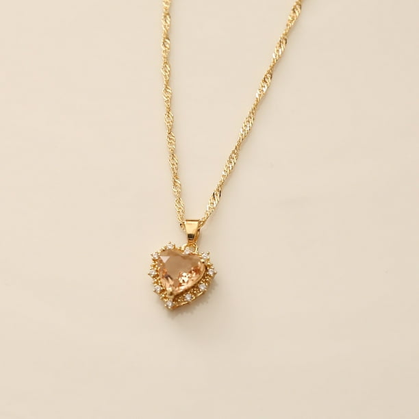Collar para mujer, joyería para mujer, joyería para mujer, collar multicolor de moda para mujer, colgante de cadena de clavícula de cristal, collar para mujer