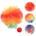 thumbnail image 2 of EeaseMX Peluca de cabeza explosiva para cosplay, peluca de payaso divertida y esponjosa, peluca de fiesta de payaso, kit de nariz roja, 2 of 7