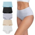 thumbnail image 2 of Culottes pour Femmes en Pur Coton Culottes pour Femmes en Pur Coton Culottes Grande Taille pour Femmes Culottes Taille Haute pour Femmes Culottes 5 Pcs, 2 of 9