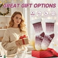 thumbnail image 5 of Womens Fuzzy Slipper Grips Socks Fluffy Winter Warm Fleece Lining Non Slip Thick Thermal Cozy Plush Socks, 5 of 6