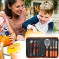 thumbnail image 5 of Halloween Pumpkin Carving Kit, 10 Pieces Professional Pumpkin Cutting Supplies for Jack-O-Lanterns with Bag, 5 of 7