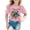 Pink, variant on Girls' Tops Autism Awareness Day Short Sleeve Ribbed Tee Girls Clothes Beige 3-4 Years