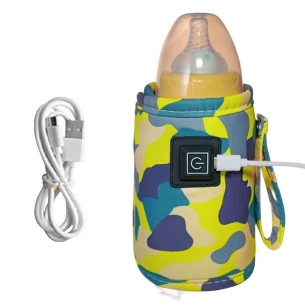 Calentador de biberones de viaje, calentadores portátiles de biberones de leche materna, bolsa aislante de carga USB con