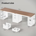 thumbnail image 2 of Farmhouse Two Person Computer Desk with 3 Drawers and Storage Shelves, 96.5" Long Home Office Desk, 2 of 7