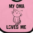 thumbnail image 4 of Inktastic My Oma Loves Me Girl Cat Girls Baby Bib, 4 of 4