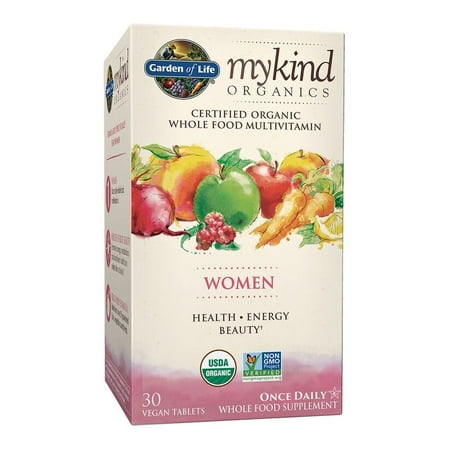 Garden of Life Mykind Organics Women One A Day Multivitamin Tablets, 30 (Best Vitamins For 28 Year Old Woman)