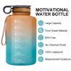 thumbnail image 5 of Sonducket Botella de agua motivacional de 3,78 l con marcador de tiempo, jarras de galón de plástico con pajita, contenedor de almacenamiento para Ropa Deportiva, Zapatos naranja verde Sonducket  OD019764-01B, 5 of 6